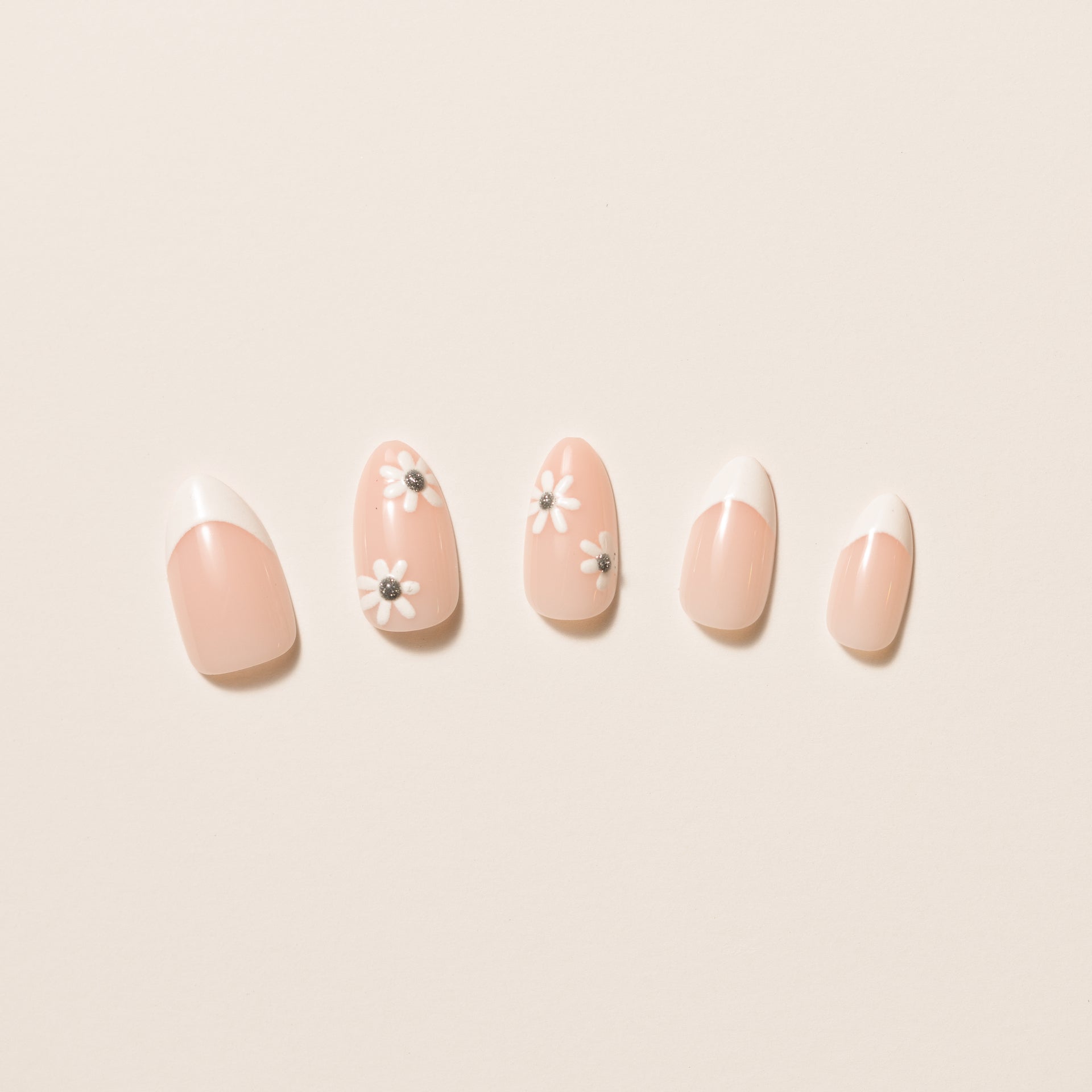 French Daisy | Short Almond Press-on Nails | Nail Reformation